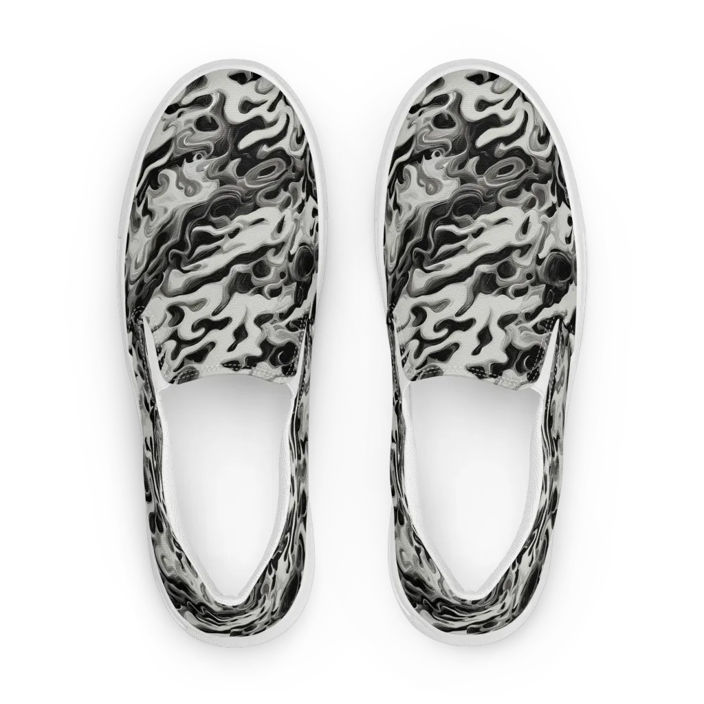 Silver Smoke on Women's Slip-On Canvas Shoes — Front