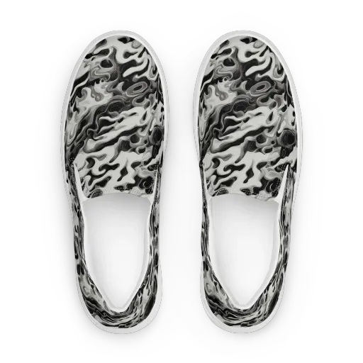 Silver Smoke on a Women's Slip-On Canvas Shoes