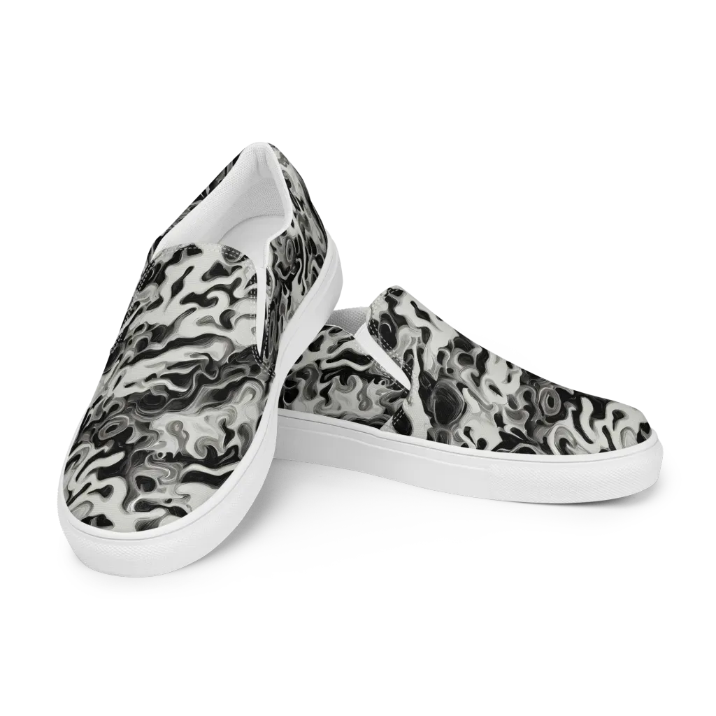 Silver Smoke on Women's Slip-On Canvas Shoes — Left Front