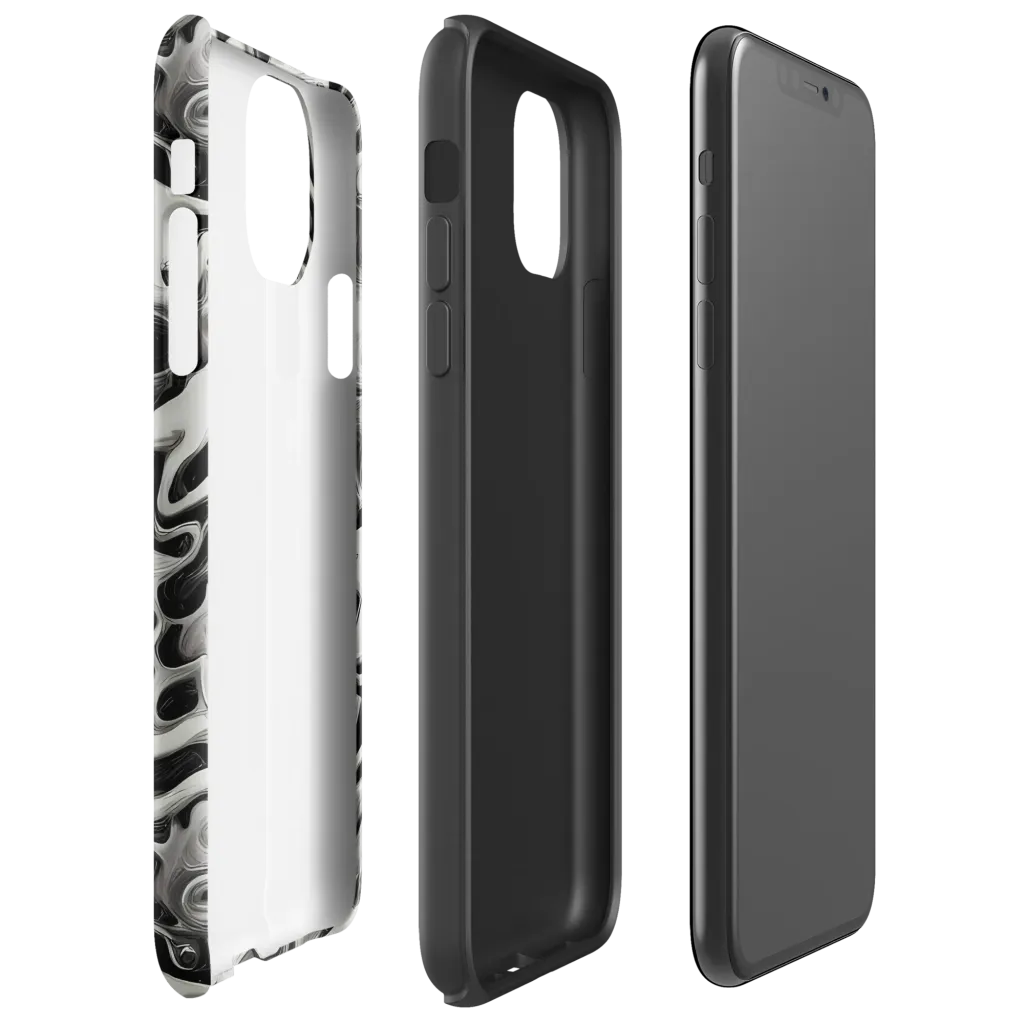 Silver Smoke on Tough Case for iPhone® — Right