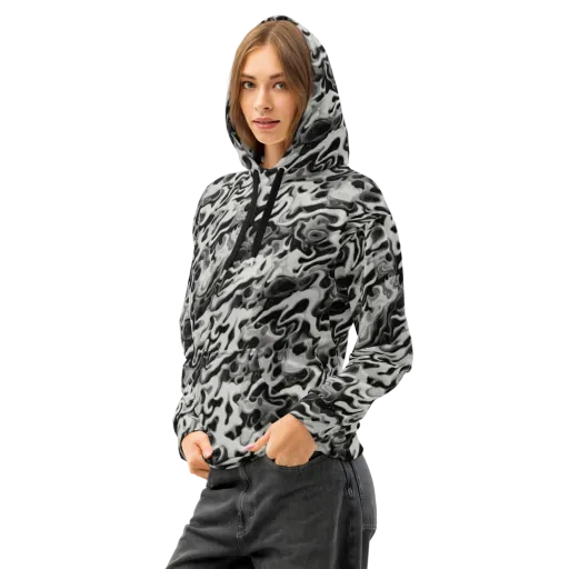 Silver Smoke on a Cotton Hoodie