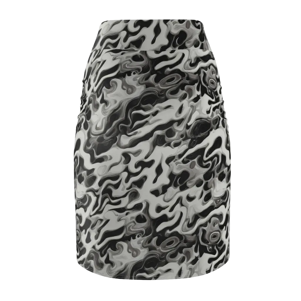 Silver Smoke on Pencil Skirt — Back