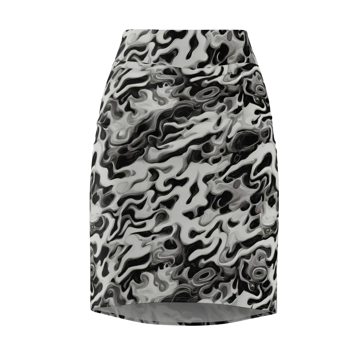 Silver Smoke on Pencil Skirt — Front