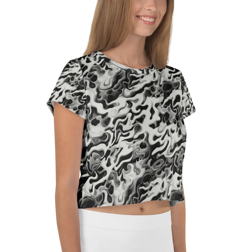 Silver Smoke on Crop Tee — Right