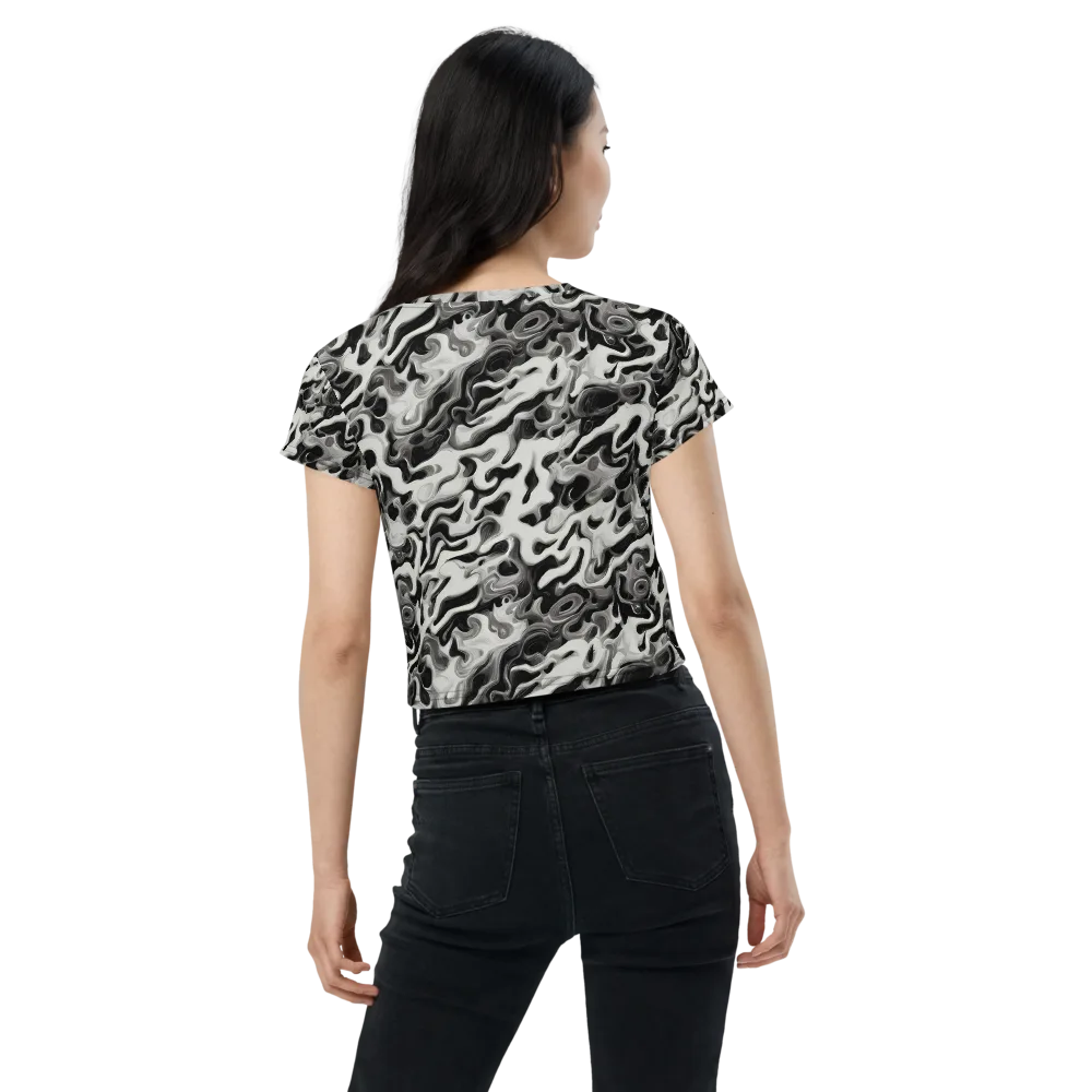 Silver Smoke on Crop Tee — Back