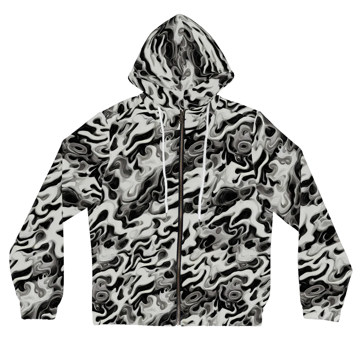 Silver Smoke on Women's Full-Zip Hoodie — Front