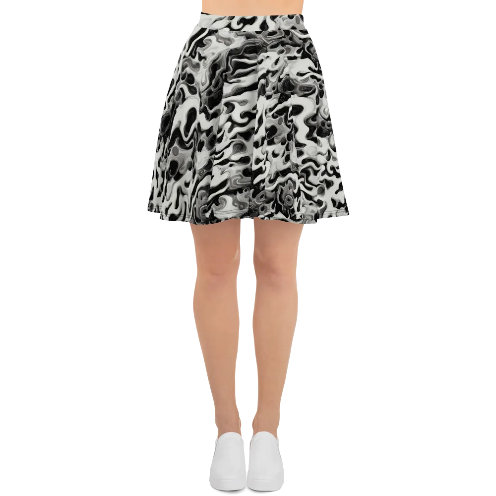 Silver Smoke on Skater Skirt — Front