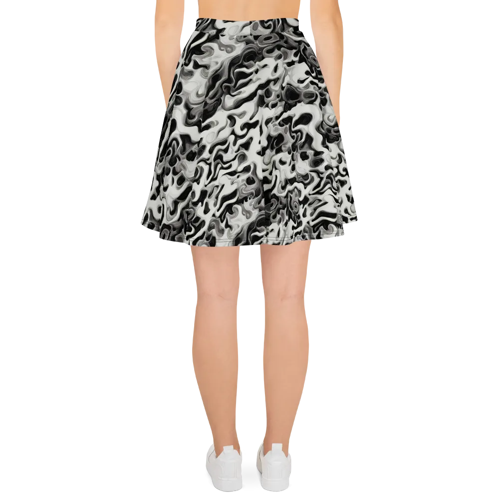 Silver Smoke on Skater Skirt — Back
