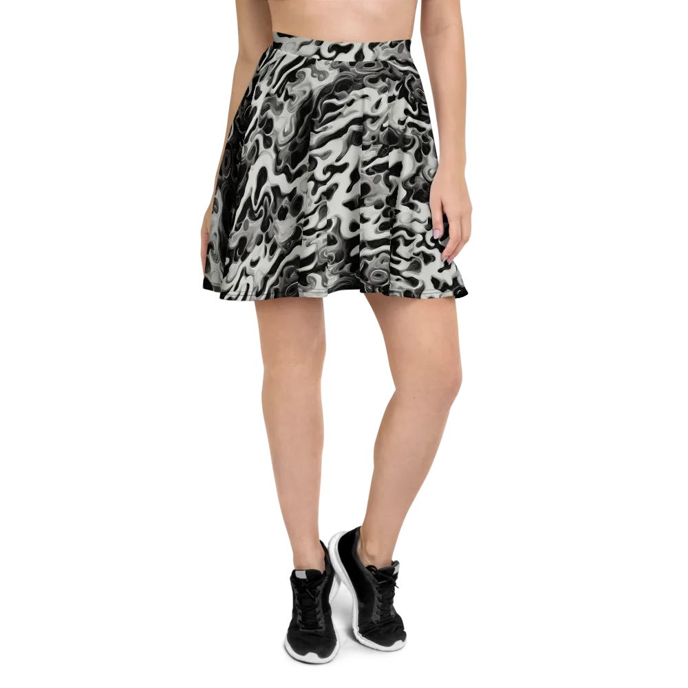 Silver Smoke on Skater Skirt — Front