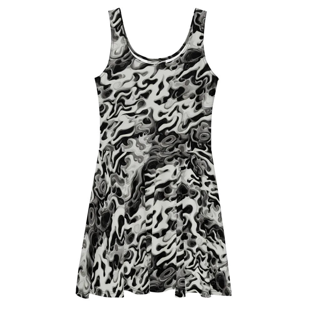 Silver Smoke on Skater Dress — Front