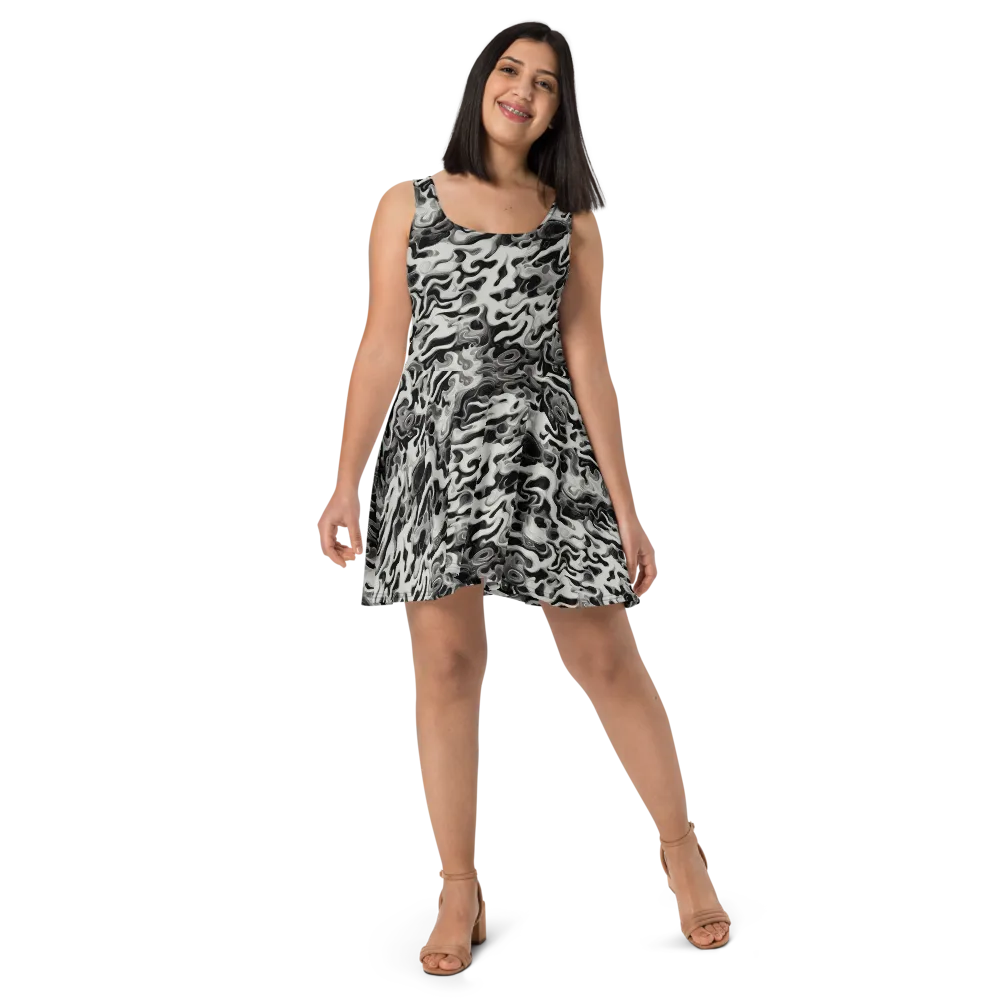 Silver Smoke on Skater Dress — Front
