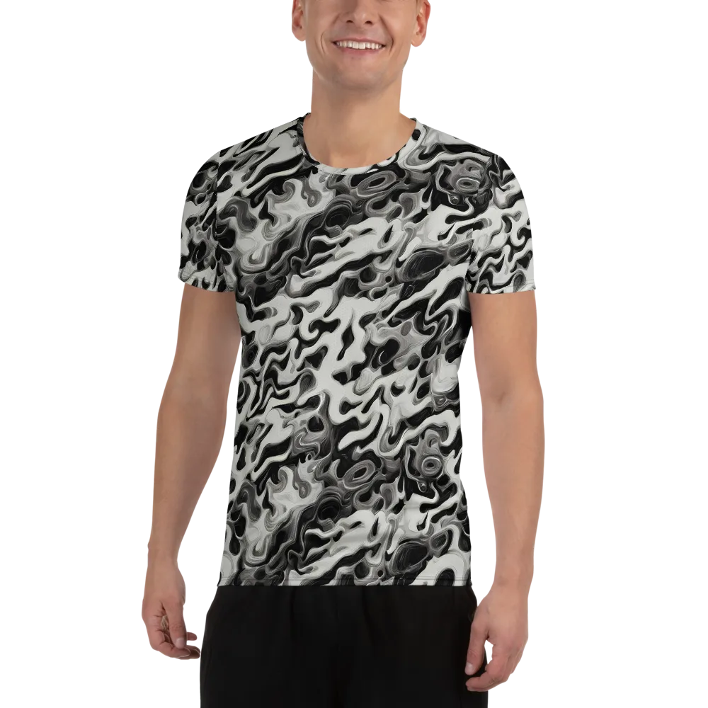 Silver Smoke on Men's Athletic T-Shirt — Front
