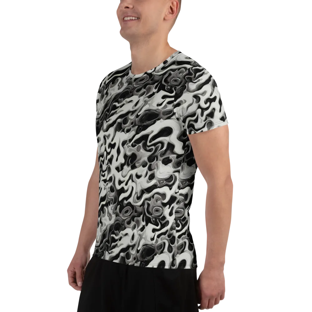 Silver Smoke on Men's Athletic T-Shirt — Left