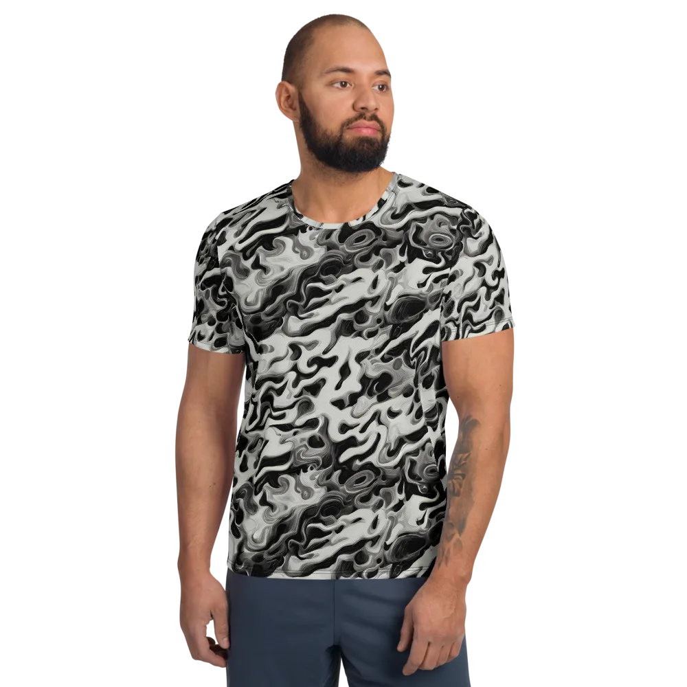 Silver Smoke on Men's Athletic T-Shirt — Front