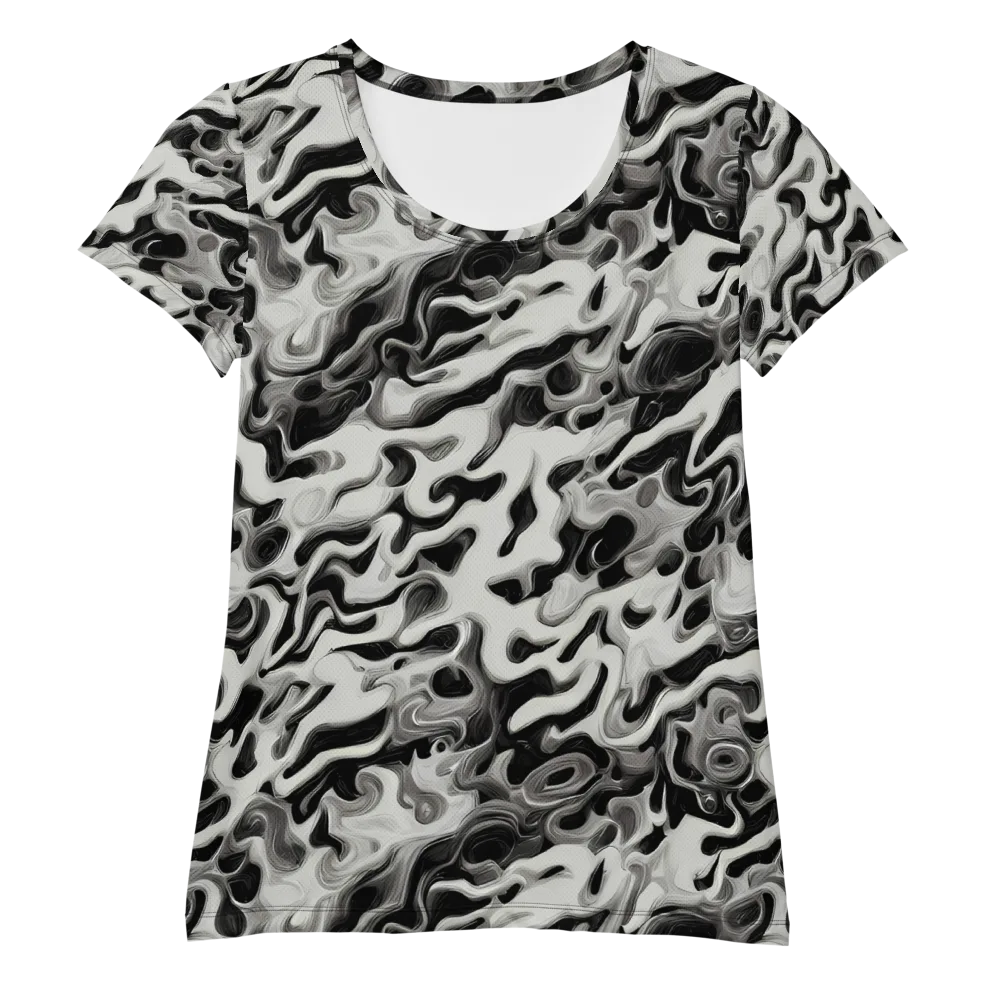 Silver Smoke on Women's Athletic T-Shirt — Front