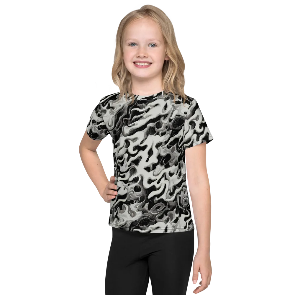Silver Smoke on Kids Crew Neck T-Shirt — Front