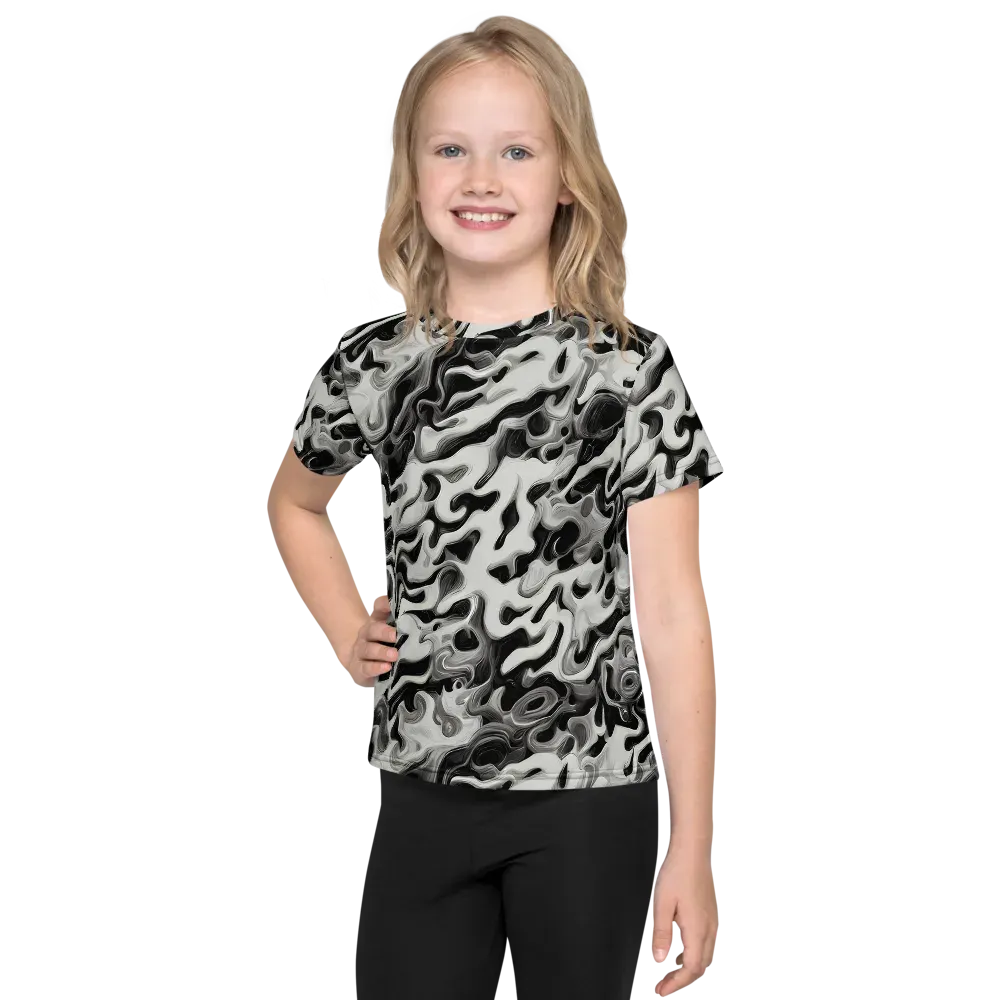 Silver Smoke on Kids Crew Neck T-Shirt — Front