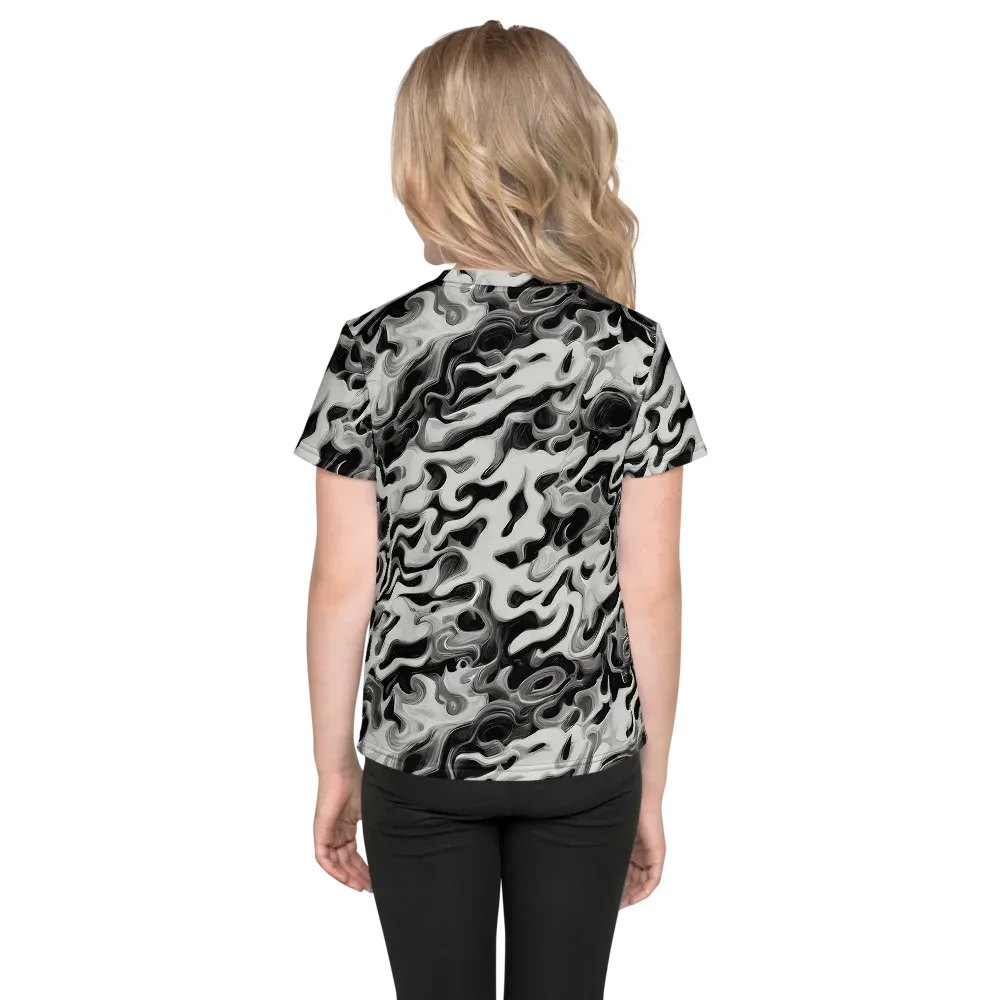 Silver Smoke on Kids Crew Neck T-Shirt — Back