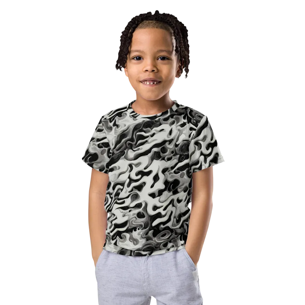 Silver Smoke on Kids Crew Neck T-Shirt — Front