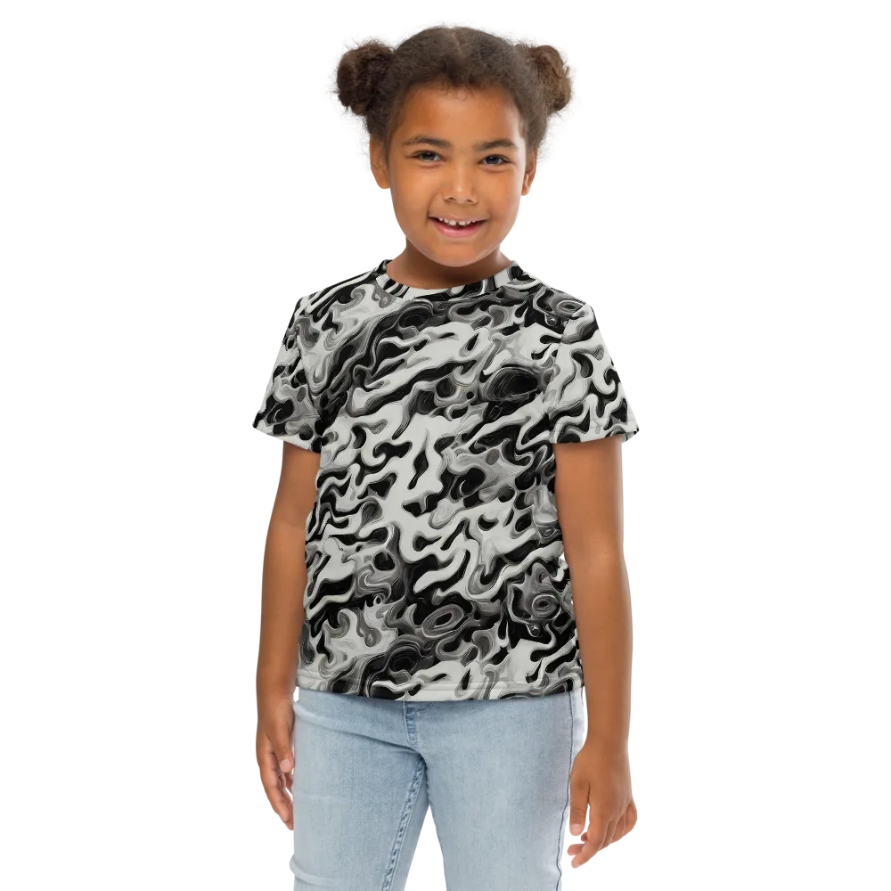 Silver Smoke on Kids Crew Neck T-Shirt — Front