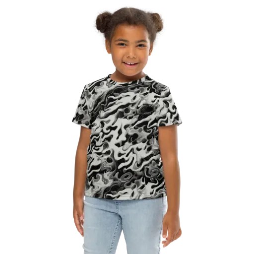 Silver Smoke on a Kids Crew Neck T-Shirt