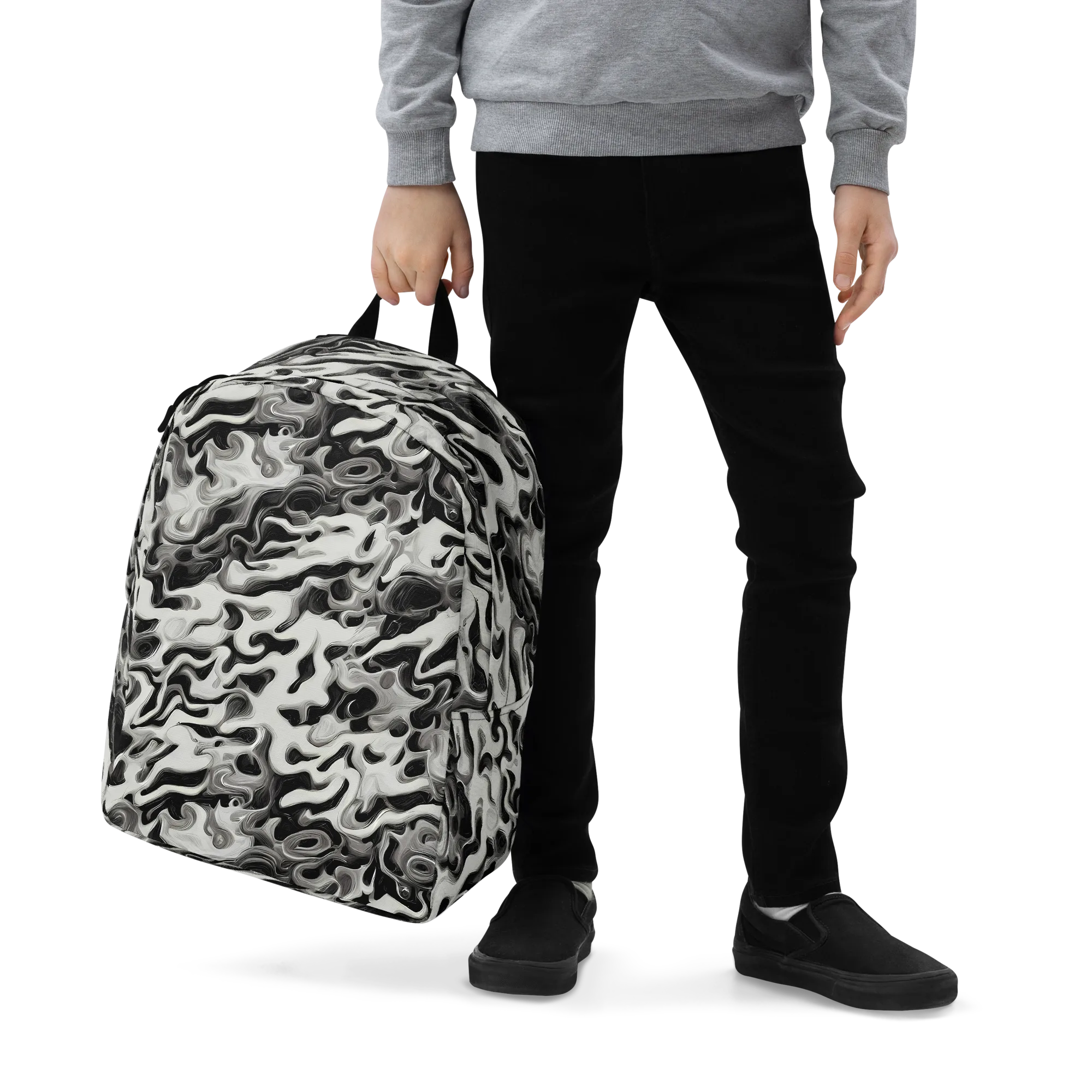 Silver Smoke on Minimalist Backpack — Zoomed-in