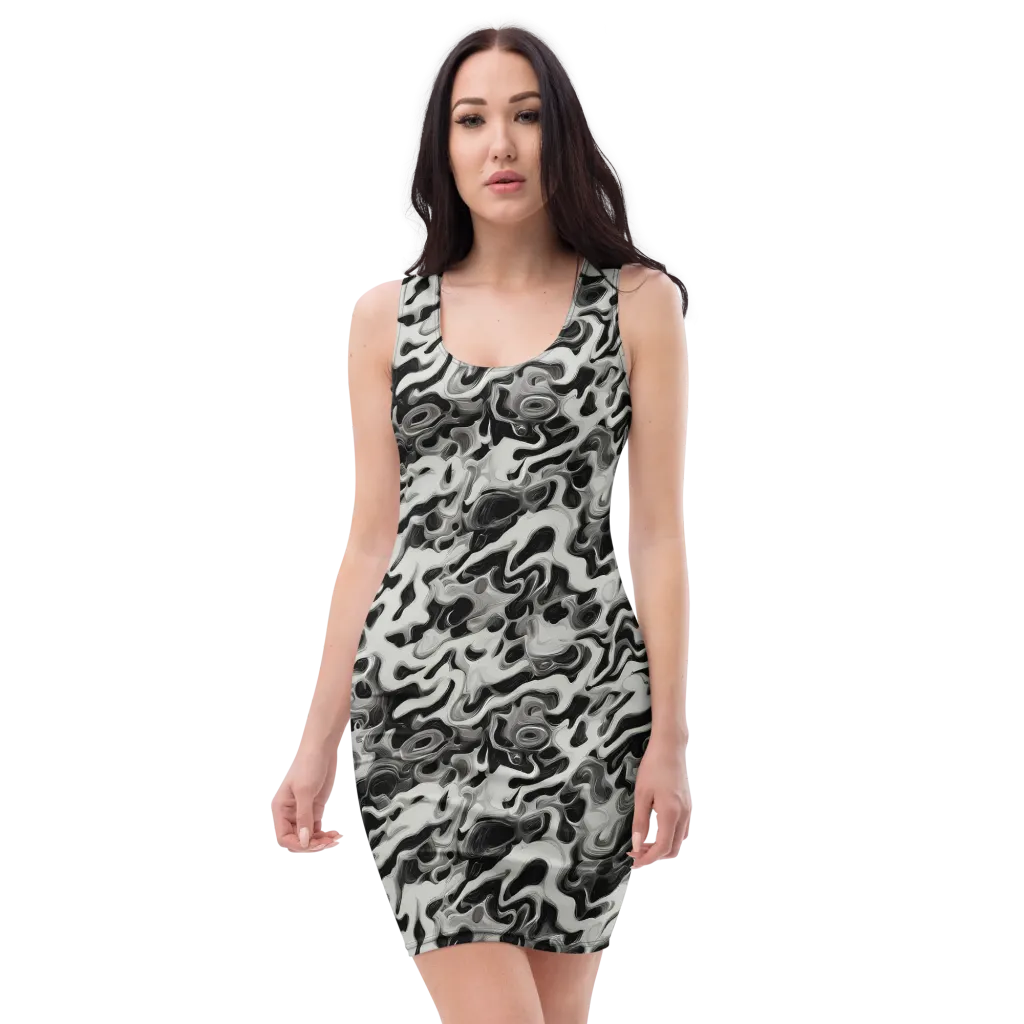 Silver Smoke on Bodycon Dress — Front
