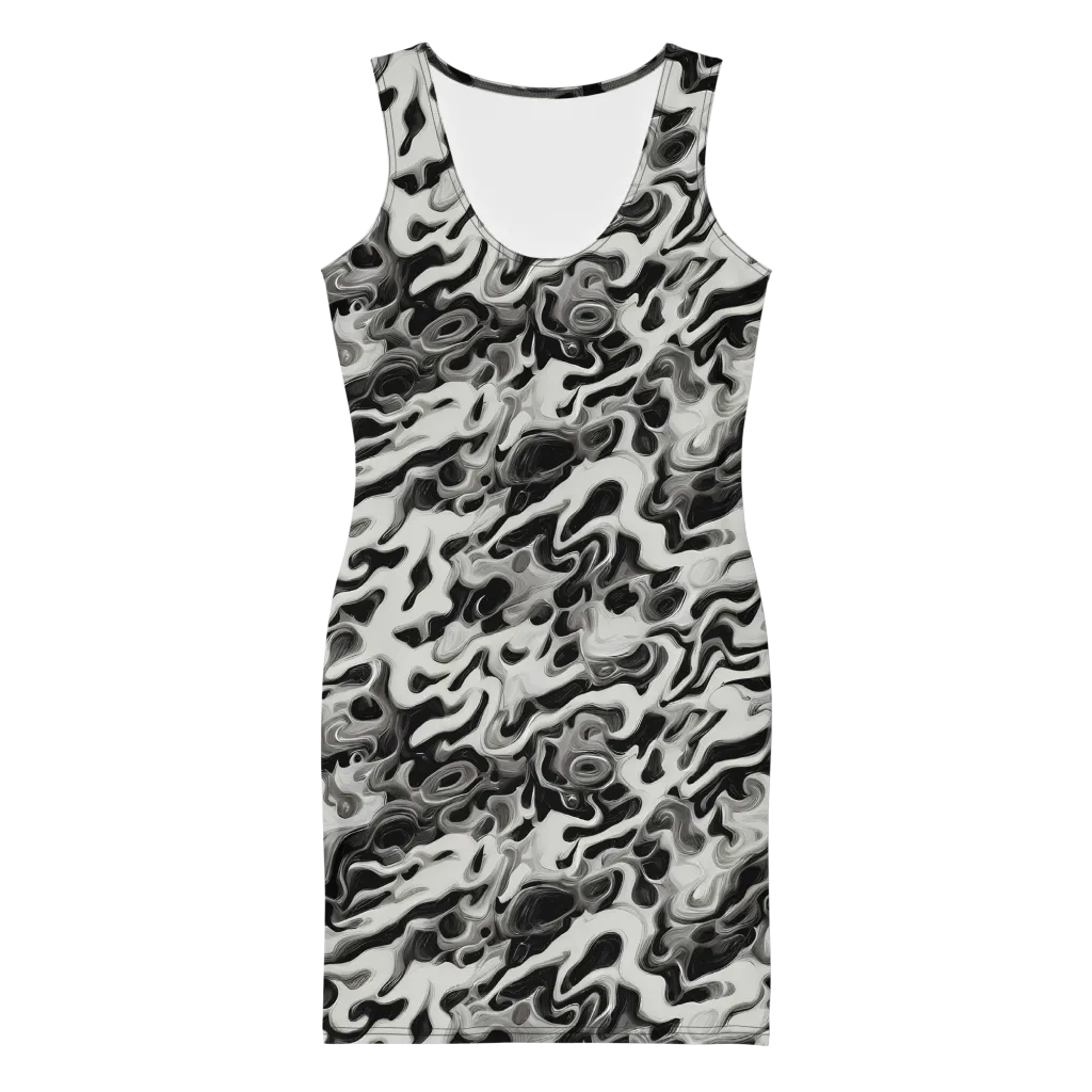 Silver Smoke on Bodycon Dress — Front