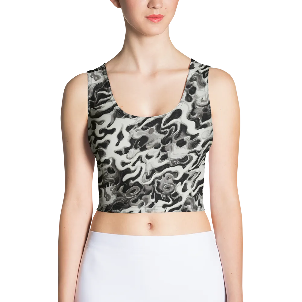Silver Smoke on Crop Top — Front