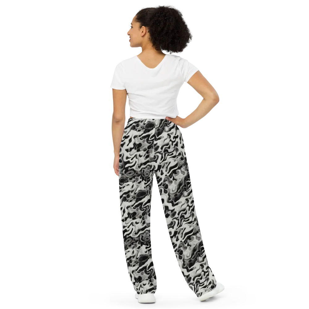 Silver Smoke on Wide-Leg Pants — Back