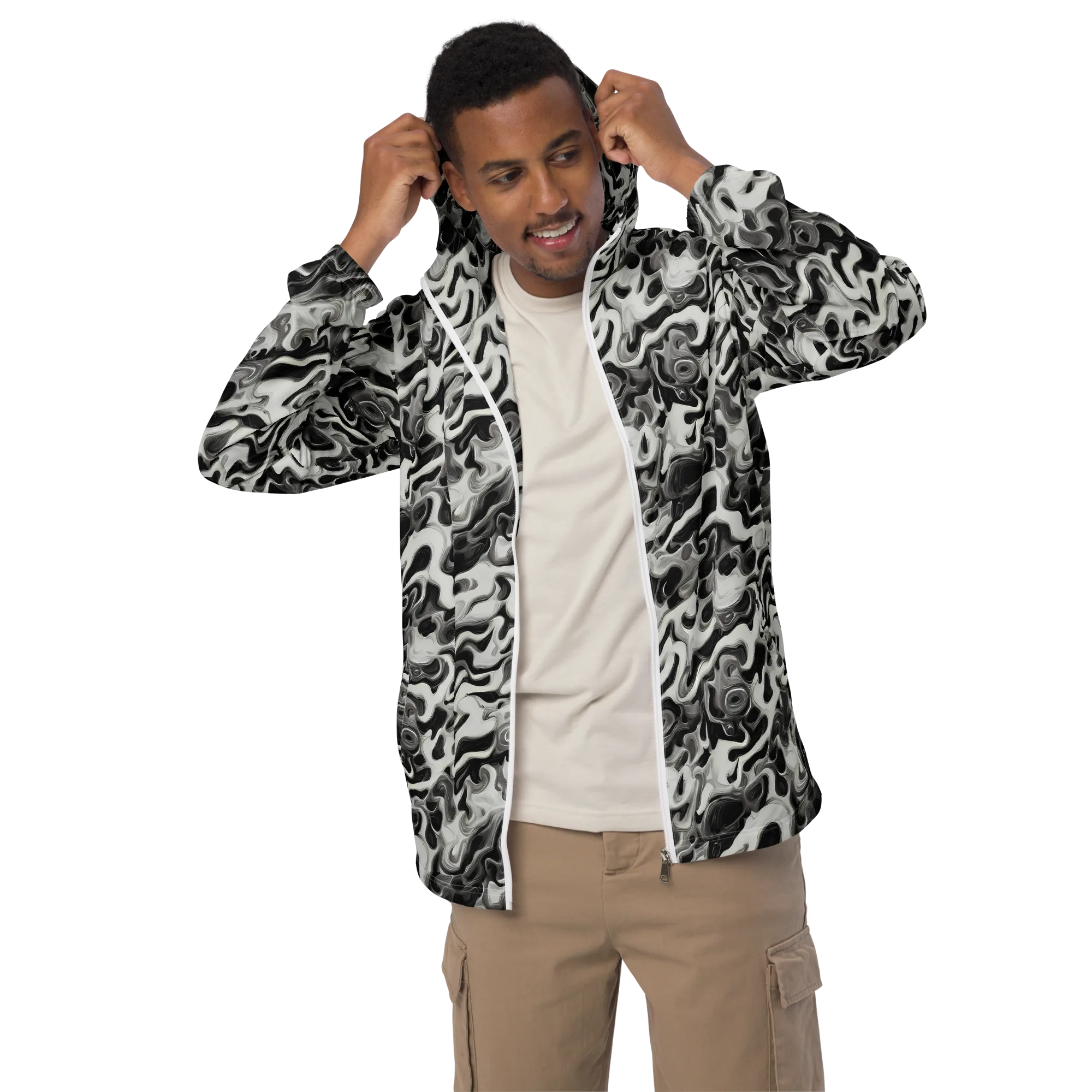Silver Smoke on Men's Windbreaker — Front