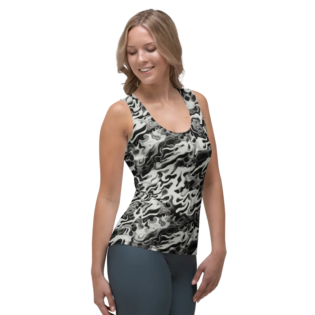 Silver Smoke on Women's Tank Top — Right Front