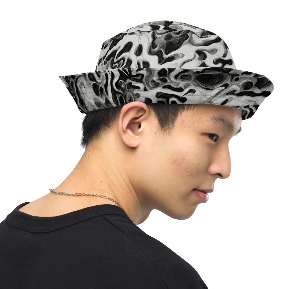 Silver Smoke on Reversible Bucket Hat — Right Outside
