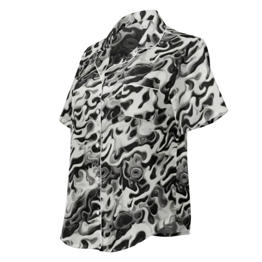Silver Smoke on a Women's Short Sleeve Pajama Top