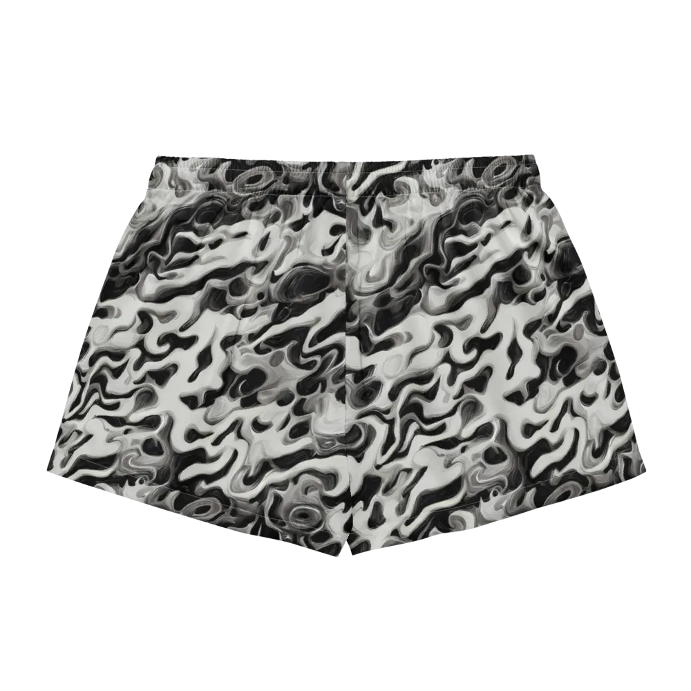 Silver Smoke on Women's Pajama Shorts — Back