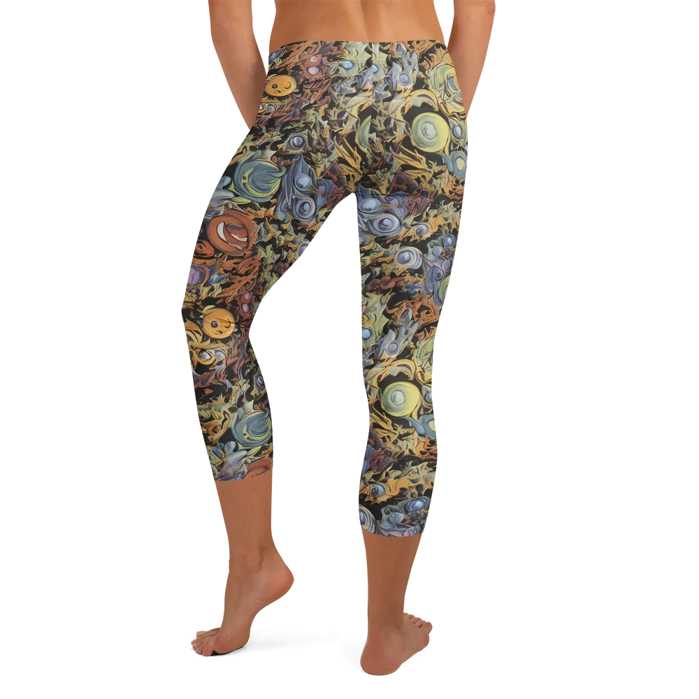 Mineral Maelstrom on Capri Leggings — Back