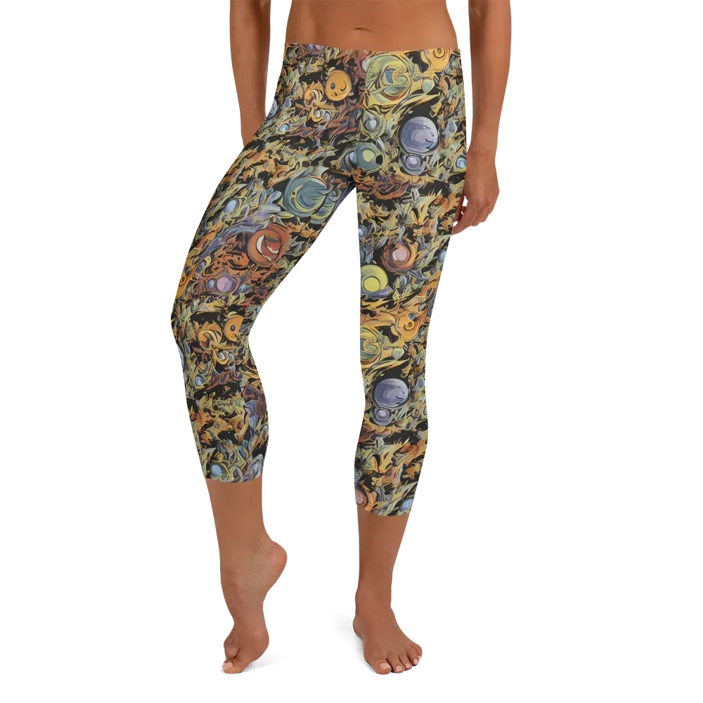 Mineral Maelstrom on Capri Leggings — Front