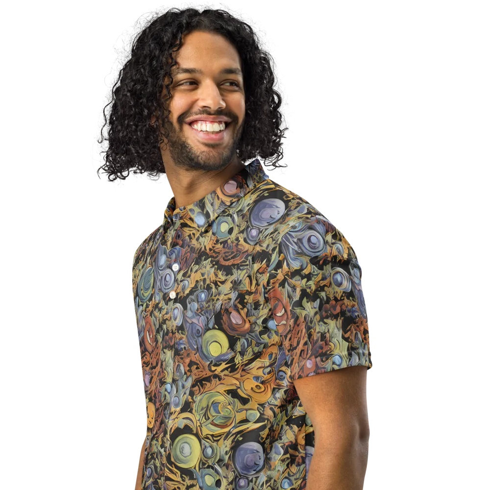 Mineral Maelstrom on Men's Slim Fit Polo Shirt — Left Front