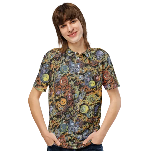 Mineral Maelstrom on a Men's Slim Fit Polo Shirt