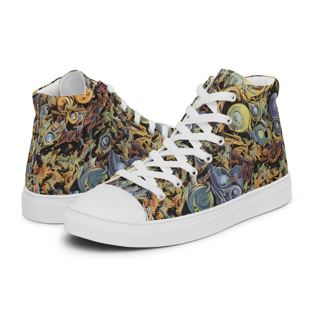 Mineral Maelstrom on Men's High Top Canvas Shoes — Left