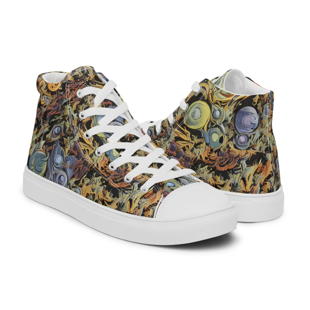 Mineral Maelstrom on Men's High Top Canvas Shoes — Right