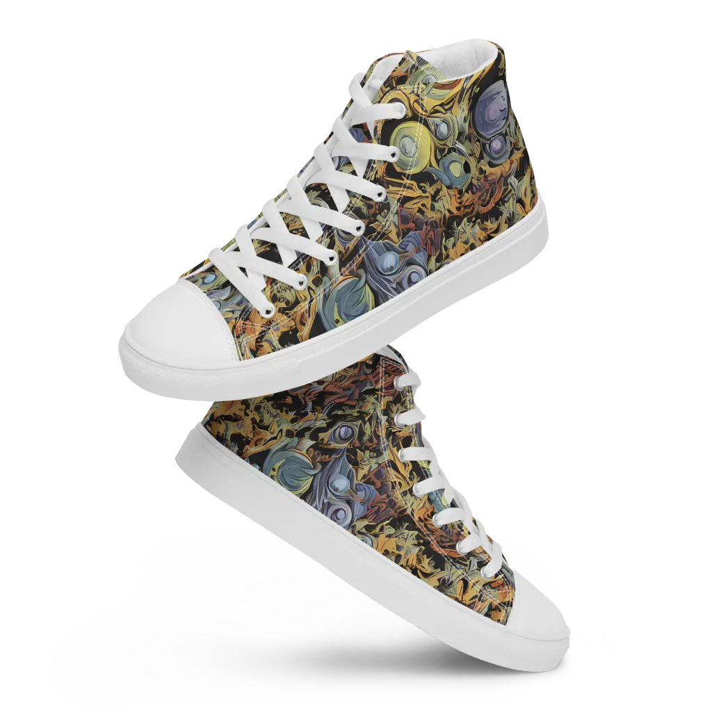 Mineral Maelstrom on Men's High Top Canvas Shoes — Front