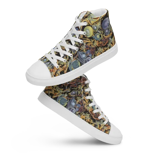 Mineral Maelstrom on a Men's High Top Canvas Shoes