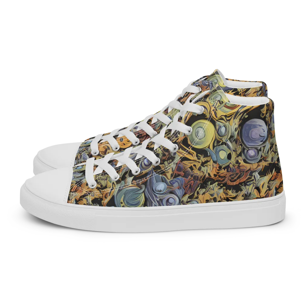 Mineral Maelstrom on Women's High Top Canvas Shoes — Left