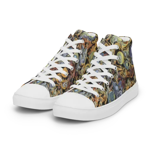 Mineral Maelstrom on a Women's High Top Canvas Shoes
