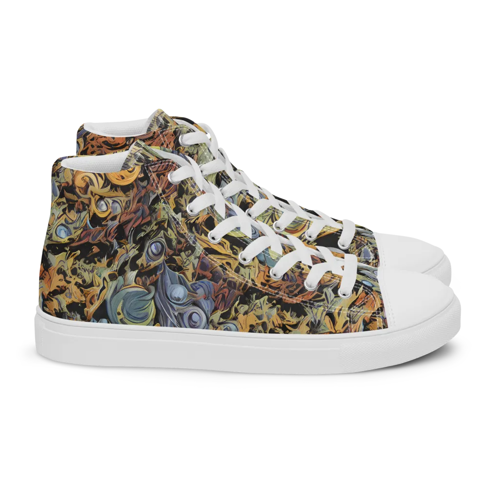Mineral Maelstrom on Women's High Top Canvas Shoes — Right