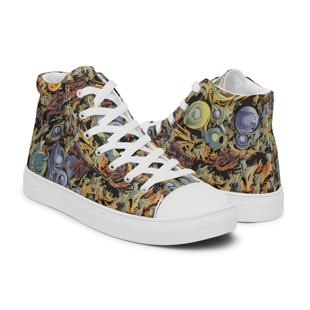 Mineral Maelstrom on Women's High Top Canvas Shoes — Right