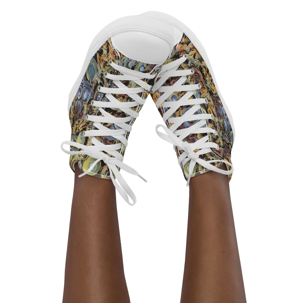 Mineral Maelstrom on Women's High Top Canvas Shoes — Front