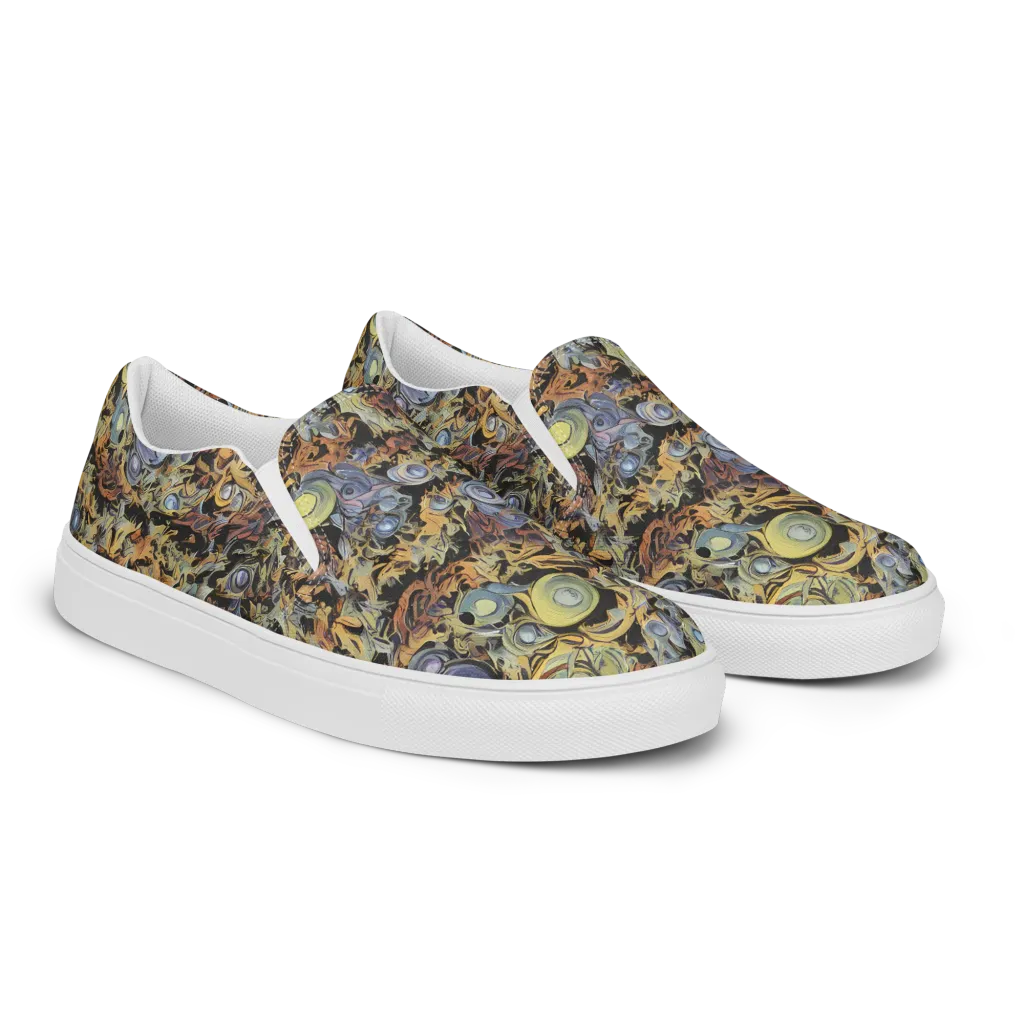 Mineral Maelstrom on Men's Slip-On Canvas Shoes — Right Front