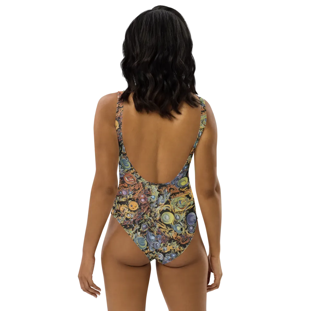 Mineral Maelstrom on One-Piece Swimsuit — Back